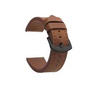WMAMBZNDHP Correa de reloj de moda, correa de reloj deportiva de cuero Vintage, hebilla de acero inoxidable, accesorios de reloj de 18mm, 20mm, 22mm y 24mm(Brown Black)