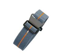 WMAMBZNDHP Correa de reloj de nailon Vintage tejida apta for paquete de paracaídas Tudor Seiko, correa de reloj elástica for hombre de 20/22mm(D-gray orange-Black)