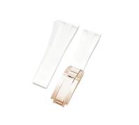 WMAMBZNDHP Correa De Reloj For Rolex Fit For DAYTONA Fit For SUBMARINER Fit For Yacht-Master Fit For GMT Explorer Silicona 20 Accesorio De Reloj De Goma Reloj Pulsera Correa Cadena(White-All rose-Z9)
