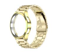WMAMBZNDHP Correa + Estuche Apto For Samsung Apto For Galaxy Watch 6 4 5 44 Mm 40 Mm 43 Mm 47 Mm Pulsera Apto For Galaxy Watch 4 Apto For Classic 46 Mm 42 Mm 5 Pro 45 Mm Correa Funda De TPU(Gold set t