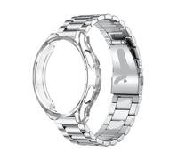 WMAMBZNDHP Correa + Estuche Apto For Samsung Apto For Galaxy Watch 6 4 5 44 Mm 40 Mm 43 Mm 47 Mm Pulsera Apto For Galaxy Watch 4 Apto For Classic 46 Mm 42 Mm 5 Pro 45 Mm Correa Funda De TPU(Clear silv