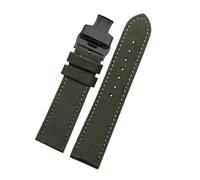 WMAMBZNDHP Fit For Omega Fit For Seiko Fit For Casio Fit For Tissot Correa De Reloj 19 Mm 20 Mm 22 Mm 23 Mm 24 Mm Pulsera De Cuero De Nylon Correa De Pulsera De Lona Impermeable for Hombres(B-green-