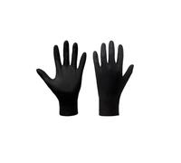 WMAMBZNDHP Paquete de 10 guantes desechables nitrilo for cocinar a la parrilla o barbacoa. Aptos for uso alimentario. De negro, sin polvo y resistentes al calor
