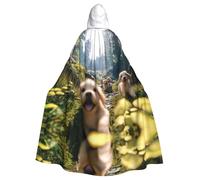WMASTNjgdA A lively little dog Unique Darkness Poncho chal - Manta personalizable para mujer, accesorio perfecto para disfraz de Halloween, caballero, Akatsuki y más