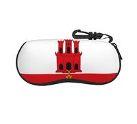 WMASTNjgdA Funda para gafas con estampado de banderas de Saarland, bolsa de neopreno ultraligera para gafas, soporte suave para gafas de sol de diseño personalizado, Bandera de Gibraltar 10, talla
