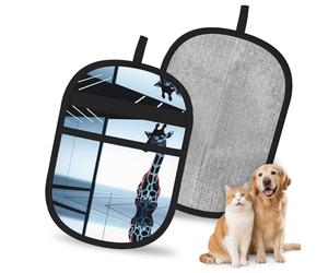 WMASTNjgdA Guante reutilizable de jirafa para depilación de mascotas, elegante guante electrostático de impresión completa para pelo de perro y gato, herramienta de aseo suave y limpieza de muebles