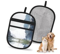 WMASTNjgdA Guante reutilizable para eliminar el pelo de mascotas de A Stone Falling from the Sky | Elegante guante electrostático de impresión completa para pelo de perro y gato | Herramienta de aseo