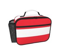 WMASTNjgdA Lonchera aislada con impresión personalizada de la bandera austriaca para mujeres y hombres, correa portátil de mano para bolsa de alimentos para el trabajo, oficina, mochila enfriadora