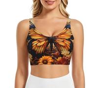 WMASTNjgdA Mysterious Water Giant Rose - Brasier deportivo para mujer, Sunsetwingbloom, Small
