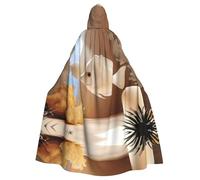 WMASTNjgdA Poncho de pez mariposa único de oscuridad, manta personalizable para mujer, accesorio perfecto para disfraz de Halloween, caballero, Akatsuki y más