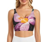 WMASTNjgdA Sujetador deportivo de animación tridimensional para mujer, sin costuras, cómodo, con almohadillas extraíbles, La flor del infierno 1, Small