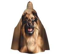 WMASTNjgdA Un bonito chal de poncho de oscuridad único con pintura de perro, manta personalizable para mujer, accesorio perfecto para disfraz de Halloween, caballero, Akatsuki y más