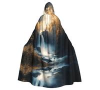 WMASTNjgdA Un impresionante poncho de cascada único de oscuridad, manta personalizable para mujer, accesorio perfecto para disfraz de Halloween, caballero, Akatsuki y más