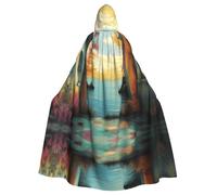 WMASTNjgdA Un vibrante chal de poncho de oscuridad único de río: manta personalizable para mujer, accesorio perfecto para disfraz de Halloween, caballero, Akatsuki y más