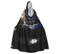 WMASTNjgdA Una foto del ático por la mañana, poncho único de oscuridad, manta personalizable para mujer, accesorio perfecto para disfraz de Halloween, caballero, Akatsuki y más