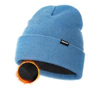 Wmcaps Gorro de punto para hombre, unisex, clásico, de invierno, con forro polar, para hombre y mujer, gorro térmico de lana para trabajo, cumpleaños para ella o él, cosas geniales, azul, Taille