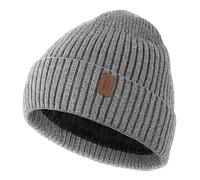 Wmcaps Gorro Hombre Invierno, Gorro Tejido Térmico, Cálido Gorro Running Mujer Hombre Invierno, Unisex Gorro Regalo Invierno Cortaviento Hombre Forrado y Acolchado(Gris Lino Claro)