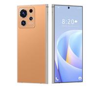 WMDMJT Teléfonos celulares S25 Ultra 5G desbloqueados, teléfono Inteligente con lápiz óptico Incorporado, teléfono para Juegos Android 14.0, 16 GB de RAM, 1 TB de ROM, Doble SIM,Orange-1TB