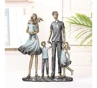 WMDSYGD Fin de Semana Familia Estatua Hecho A Mano Hogar Love Sculpture Home Madre Decoración Padre Ornamento Infancia Memoria Artesanía Regalo Estatua de Escritorio (Color : 5 Family Members B)