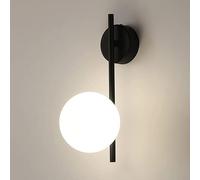 Wmdtr Lámpara De Aplique De Pared De Globo De Vidrio 1 Luz Lámpara De Pared Moderna De Latón Dorado Lámpara De Pared para Sala De Estar Dormitorio Y Pasillo Iluminación De Pared