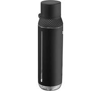 WMF 750 ml Botella de Agua de ácido carbónico, con Cierre automático, a Prueba de roturas, antigoteo, sin BPA, Tritan - Robusto e irrompible. Plástico, Silicona (100% Libre, Negro