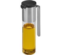 WMF Basic - Dispensador de vinagre y aceite 120 ml, dosificador de vinagre y aceite con tapa aromática, apertura de retorno, recipiente de vidrio, acero inoxidable Cromargan mate