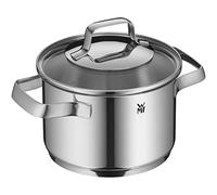 WMF Belmonte - Olla pequeña de 16 cm con tapa de cristal, olla para pasta y carne de inducción de 1,9 l, acero inoxidable Cromargan pulido, sin revestimiento