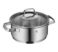 WMF Belmonte - Olla pequeña de 20 cm, con tapa de cristal, olla para pasta y pasta (2,5 L, acero inoxidable Cromargan pulido, sin revestimiento)