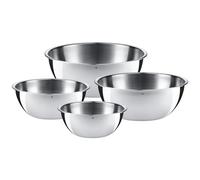 WMF Bol Gourmet - Set de 4 Cuencos de Mezcla (0,75L, 1L, 2L, 2,75L), Apilables, Acero Inoxidable Cromargan 18/10, Apto para Lavavajillas