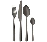 WMF Boston Black - Cuberteria 24 Piezas 6 Comensales de Acero Inoxidable Cromargan con Acabado Pulido, Apto para Lavavajillas