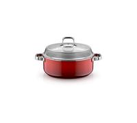 WMF Cacerola con tapa de cristal FUSINTEC MINERAL PRO 6ml/28cm Passion Red rojo oscuro