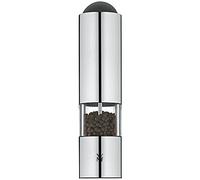 WMF Ceramill - Molinillo eléctrico 21 cm de carámica para Especias con Luz LED, Acero Inoxidable Mate