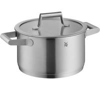 WMF Comfort Line Cacerola alta de de 20 cm, tapa de vidrio, cacerola de inducción 3,3 l, acero inoxidable mate Cromargan, escala interior, apilable, sin recubrimiento