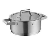 WMF Comfort Line - Cacerola pequeña (20 cm, tapa de cristal, 2,5 L, acero inoxidable Cromargan mate, apilable, sin revestimiento)