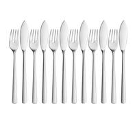 WMF Corvo Cromargan protect - Juego de cubiertos para pescado de 12 piezas para 6 personas, acero inoxidable pulido, resistente a los arañazos, apto para lavavajillas