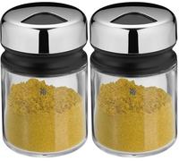 WMF Depot Bote de Cocina con Tapa y colador Universal, Acero Inoxidable, Vidrio, 5.5 cm (Paquete de 2)