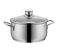 WMF Diadem Plus - Olla 3L Ø 20cm con Tapa de Cristal, Acero Inoxidable Cromargan Ain Revestimiento Antiadherente, Apta para Lavavajillas