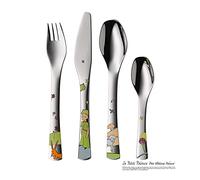 WMF El Principito - Cubertería para niños 4 piezas (tenedor, cuchillo de mesa, cuchara y cuchara pequeña)WMF Kids infantil Acero Inoxidable Cromargan Apto para lavavajillas