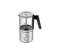 WMF Lono - Espumador de leche de cristal eléctrico, 150-250 ml, 650 W, batidora de frape, pantalla táctil, para espuma de leche caliente y fría, leche caliente, calentador de leche, cacao, chocolate