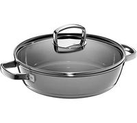 WMF Fusiontec Mineral 0515835290 - Sartén honda (24 cm, cocción homogénea, resistente a los arañazos, fácil limpieza, fabricado en Alemania, platino)