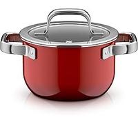 WMF Fusiontec Mineral Pro 0519535290 - Olla con tapa (16 cm, material resistente a los arañazos, apta para todo tipo de fuegos, apta para todo tipo de fuegos), color rojo