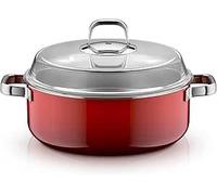 WMF Fusiontec Mineral Pro 0519625290 - Cacerola con tapa (28 cm, material resistente a los arañazos, apta para todo tipo de fuegos, fabricada en Alemania), color rojo