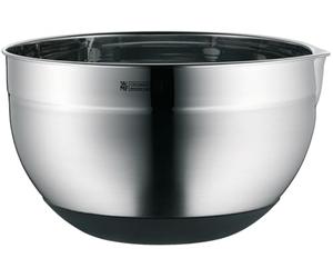 WMF Gourmet - Cuenco de Cocina 24 cm, Bol para Mezclar 5L con Base de Silicona, Acero Inoxidable Cromargan, Apto para Lavavajillas