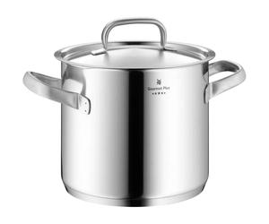 WMF Gourmet Plus - Olla Alta 24 cm Ø de 8,8L Sin Recubrimiento Antiadherente de Acero Inoxidable Cromargan con Tapa Metálica, Apta para Todo Tipo de Cocinas