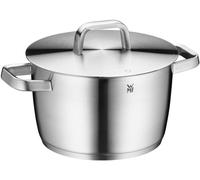 WMF Iconic - Olla grande de 22 cm, tapa de metal, olla de inducción de 4,7 l, olla grande, acero inoxidable Cromargan pulido, sin revestimiento