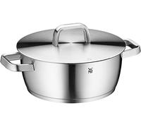 WMF Iconic - Olla grande (24 cm, tapa de metal, 4,2 L, acero inoxidable Cromargan pulido, sin revestimiento)