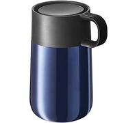 WMF Impulse Termo - Taza térmica, acero inoxidable 300 ml, con cierre automático, apertura 360°, mantiene las bebidas calientes 8 horas o frías 12 horas, color azul
