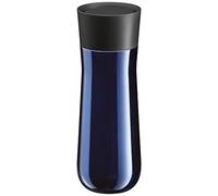 WMF Taza térmica Impulse – 350 ml, acero inoxidable, cierre automático, apertura 360°, azul