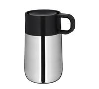 WMF Impulse Travel Mug 0.3 L Height 14 cm Diameter 7.8 cm Automatic Closure 360? Drink Opening Keeps Drinks Warm 6 Hours/Cold 12 Hours Silver
