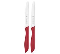 WMF Juego de 2 cuchillos de desayuno (23 cm, mango de plástico), color rojo
